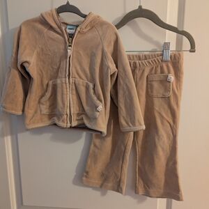 Y2K Vintage Old Navy Beige‎ Velour Track Suit Set